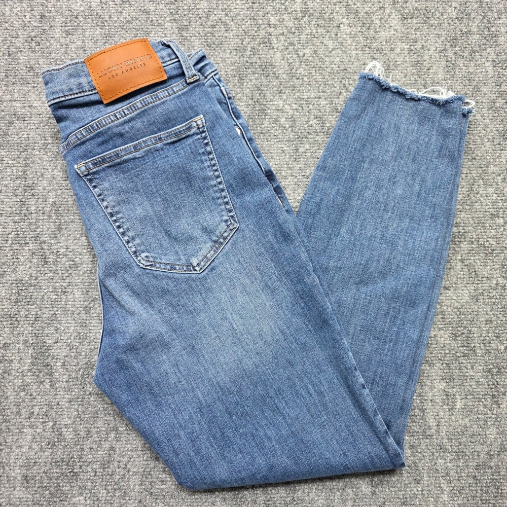 Lucky Brand Bridgette High Rise Skinny‎ Ankle Jeans 8/29 Medium Wash Button Fly